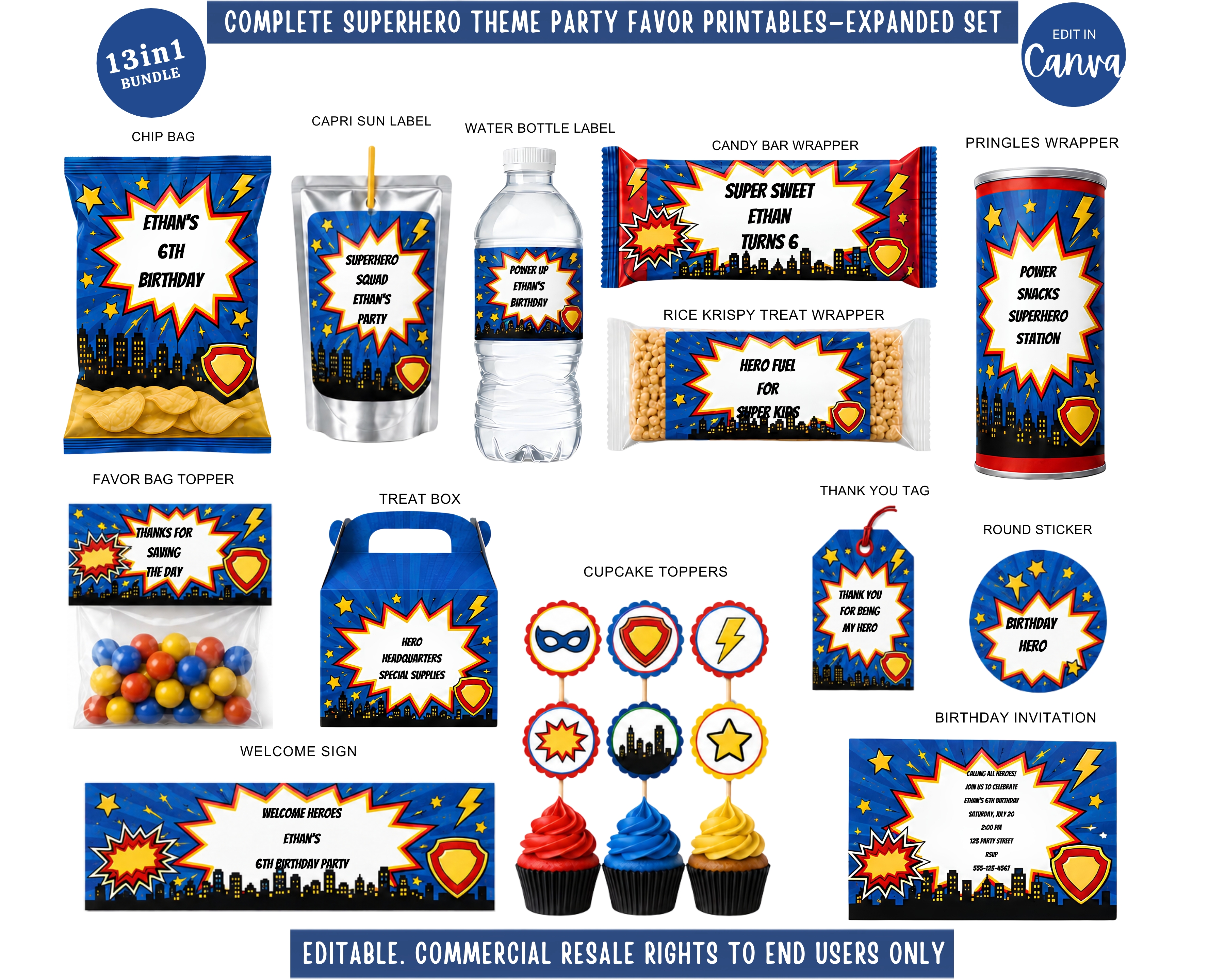 Superhero theme party printables